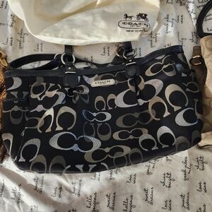 Coach black hand bag